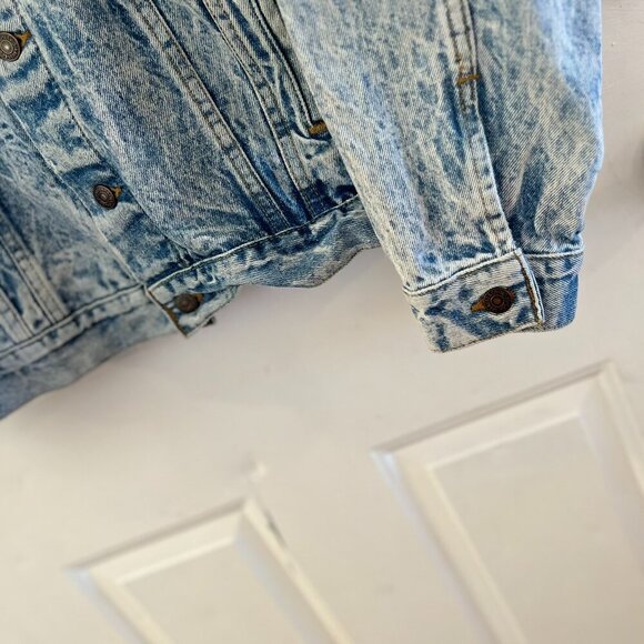Vintage Levi's Acid Wash Trucker Made In USA 70507-0219 Denim Jacket Sz Lr - Picture 5 of 12